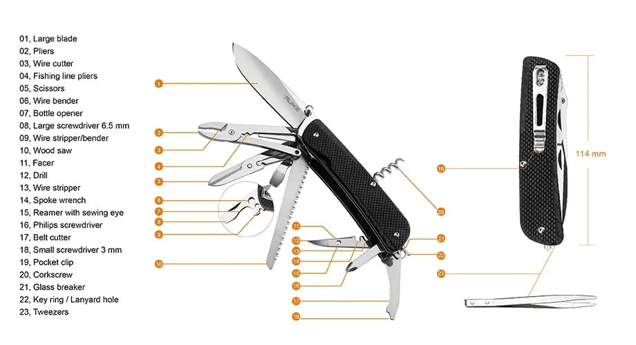 Ruike LD51-B Trekker pocket knife