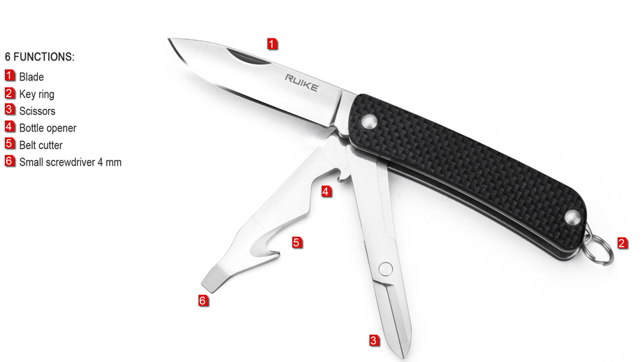 Ruike S31 Multi-Function Pocket Knife | 6 Functions