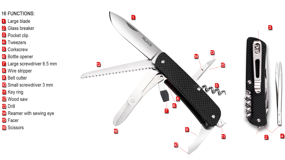 Ruike M42 Multi Function Pocket Knife